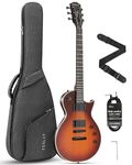 Fesley 39" LP Electric Guitar Kit:Full Size Solid Body Electric Guitars for Beginners with Humbucker Pickups,Poplar Body,Mahogany Neck,22 Frets,6 String Guitar with Gig Bag,Cable,FLP350,Matte,Sunburst