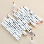Skin Tone Alcohol Markers Set - 12