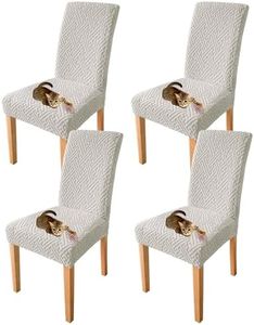 Promindflyplka Chair Covers, Dining Room Chair Covers, Anti-cat Scratch, Washable, Regular Size, Chair Covers 4 Pack,for Kitchen, Hotel, Meeting