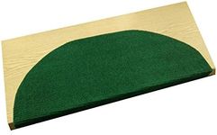 Gr8 Home Set of 15 Piece Non Slip Semi Circle Carpet Stair Treads Mats Floor Mat Protection Cover Step Staircase Pads Green