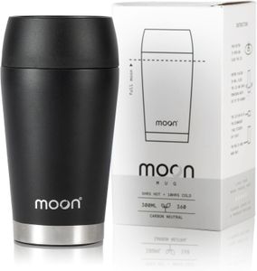 Moon 360 Travel Mug 300ml – Black Insulated Coffee Cup
