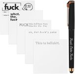 5Pcs Funny Sticky Notes, Fuck Off Sticky Notes, Funny Notepad, Novelty Gag Sticky Notes Notepad, Funny Office Supplies with Pen, Sassy Rude Memo Pads Gifts Office Desk Accessory for Friends Co-Workers