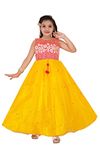 My Lil Princess Girls' Dress Elsa Dress Yellow_26_6-7 Years