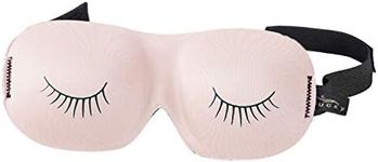 Bucky Ultralight Comfortable Contoured Travel and Sleep Eye Mask One Size, Strawberry Eyelash, 1 Count (Pack of 1), Ultralight Comfortable Contoured Travel and Sleep Eye Mask