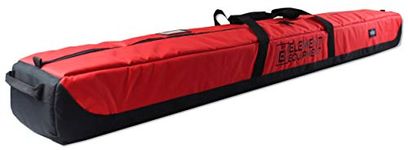 Element Equipment Deluxe Padded Ski Bag Single - Premium High End Travel Bag Red 175