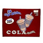 Sugar-Free Drink Cups Variety Pack, Bulk 24 Count, with Paper Straws Cola Bubblegum Lime (Cola)