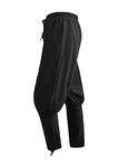 Sangdut Halloween Medieval Renaissance Gothic Pants for Men, Male Vintage Viking Pirate Navigator Cosplay Costume Ankle Banded Pants Trousers for Adults (XL, Black)