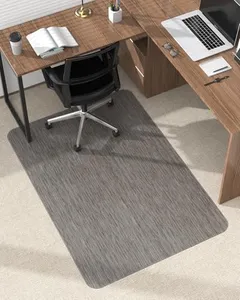 Soimeat Office Chair Mat for Low Pile Carpet, 45" x 53" Super Anti-Slip Desk Rolling Chair Mat with Burrs for Carpeted Floor, Computer Chair Mats Carpet Floor Protector Rug for Home Office, Dark Grey