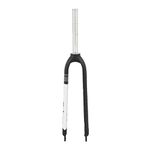 Bike Front Fork,High Strength Aluminium Alloy Straight Tube Rigid Bicycle Fork Bike Accessories for Mountain Bike(Black White)