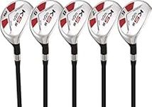 Majek Senior Men’s Golf All Hybrid Partial Set, which Includes: #6, 7, 8, 9, PW Senior Flex Right Handed Utility “A” Flex Club