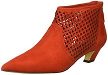 Nine West Footwear Women's Yovactis Suede Ankle Boot, Red, 5 UK