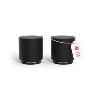 LARS NYSØM Salz und Pfefferstreuer-Set | Edelstahl Salzstreuer, Minimalistisches Design Gewürzstreuer, leicht nachfüllbar (Carbon Black)