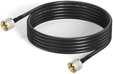 Superbat RG8x Coaxial Cable 10ft PL259 Jumper Cable CB Coax Cable 50 ohm Low Loss for Position Coaxial Switch Ham Radio Antenna Analyzer Dummy Load SWR Meter