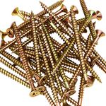 ForgeFix Multi-Purpose Single Thread Screws | 5.0 x 75mm | Zinc Yellow Passivated | Box 100