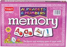 Funskool Games Memory Alphabets And Nos, Educational matching picture game for children, Family Games, Strategy Board Games, Toys for Kids, 1 or more players, 3 years and Above, Multicolour