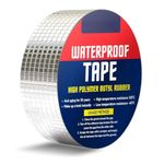 10Meter Super Strong Adhesive Waterproof tape Permanent Repair Roof Water Leakage Solution Rubber Foil Suitable for Roof Leak,surface Crack,Window Sill Gap,Boat Sealing,Tank Leak(2Inch 5CM*5M+5M=10 M)