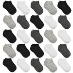 SPTRAMLE Boys Socks, 25 Pairs Toddler Socks Boys Ankle Socks Crew Socks Kids Socks for Boys Girls Toddler 2-4 Years Old