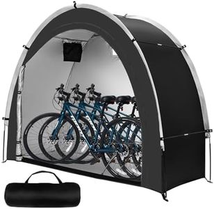 Black Bike Storage Shed Tent, Bicycle Storage Cover for 2/3 Bikes, Waterproof Portable Bicycle Storage Sheds, Outdoor Sheds Shelter for Motorcycle, Garden Tools, Lawn Mower, 210 * 80 * 170Cm