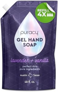 Puracy Organic Hand Soap, Professional Hand Washers We've All Become, Moisturizing Natural Gel Hand Wash Soap, Liquid Hand Soap Refills for Soft Skin (Refill Lavender & Vanilla, 48 Ounce)