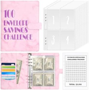 Goiern 100 sobres ahorradores Challenge, libro de ahorros con sobres de dinero, sobres Challenge Binder, A5, planificador presupuestario, método de sobre, ahorro de desafíos