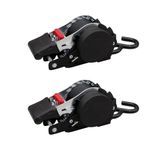 Mytee Products 2 Pack 1'' x 10' Bolt on Retractable Ratchet Straps for Cargo - Coated S Hook Auto Retract Ratchet Straps - Self Ratcheting Strap for Boat Tie Down to Trailer & Jet Ski, ATVs, Bikes