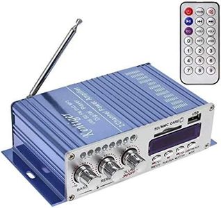DollaTek 12V Hi-Fi Digital Stereo Audio Amplifier USB SD DVD FM Audio Stereo Radio MP3 Speaker Car Bluetooth Amplifier HiFi Mini 2 Channel Digital Display Power Player for iPod/Car/Boat/Motorcycle