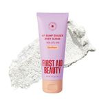 First Aid Beauty KP Bump Eraser Body Scrub Fresh Peach Scent, 10% AHA Keratosis Pilaris Exfoliator - Glycolic & Lactic Acid with Pumice, Treatment for Strawberry Legs, Razor Bumps & Rough Bumpy Skin, 2 oz (Travel Size), Peach