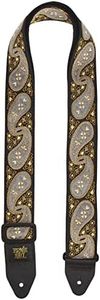 Ernie Ball P04633 Premier Paisley Jacquard Strap, Black/grey/yellow