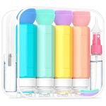 MateeyLife 17PCS Travel Bottles for Toiletries, TSA Approved Travel Size Containers, Leak Proof Travel Containers for Toiletries, Silicone Travel Kit for Shampoo, Conditioner, Lotion & Creams Colorful