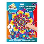 Bookoli Art Fantastic Mandalas - Paint by Numbers for Children - Number Painting Kit for Kids Age 6-14 - Painting by Numbers Mandalas - Arts and Crafts Gifts - Includes 8 Kids Paints