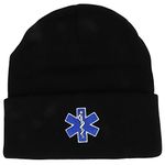 Broner Hats Military and Law Enforcement Watch Cap Cuff Beanie (One Size, EMT Black)