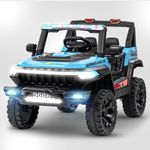 Baybee Wagon Battery Operated Ride on Electric Jeep Car for Kids | Ride on Baby Car with Music & USB, Electric Kids Baby Big Car | Battery Operated Jeep Car for Kids to Drive 2 to 6 Year (PaintedBlue)