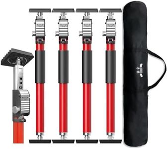 3-H Cabinet Jacks for Installing Cabinets 4 Pack, Thickened All-Steel Adjustable Support Pole, Extends 15.7-27.5 Inch,165 lbs Capacity, Heavy-Duty Third Hand Tool with Dual Safety Lock,Red