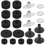 21 Pieces Cymbal Replacement Accessories, Drum Kit Accessories Set include Cymbal Felts, Cymbal Sleeves with Base, Cymbal Wing Nuts and Cymbal Washer