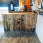 Bar/Kitchen foot rail made of industrial iron