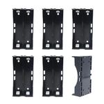 18650 Battery Holder,12pcs 1 Slots X 3.7V 18650 Battery Storage Box Plastic DIY Battery Storage Box with Pin for DIY Parallel or Series Circuit PCB Projects (6pcs 18650 Battery Case Holder 2 Slots)