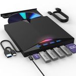 External Compatible Blur ay Drive Player Read/Write BD DVD CD Compatible Blu ray Burner USB 3.0 Type-C/Windows/Mac OS Laptop