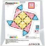 PicassoTiles Magnet Tile Building Blocks Mini Diamond Series Magnetized Toy Travel Size Compact Portable Magnetic Construction Block STEM Sensory Toy Early Education Learning Kids Ages 3+ PTM12