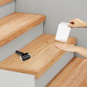 SMILOOL Clear Non Slip Stair Treads for Wooden Steps Indoor, 4" x 24" 15 Pack, Pre-Cut Anti Slip Stair Strips for Wood Stairs, Waterproof Grip Tape for Kids Elders and Pets, Transparent