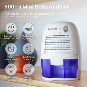 Pro Breeze 500ml Compact Dehumidifier – Portable Moisture Absorber