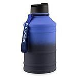 Navaris Stainless Steel Water Bottle - Single-Walled 2.2 Litre Large Metal Sports, Camping, Gym Canteen for Drinking Water, Drinks - Gradient Colour