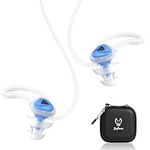 Softvox Swimming Ear Plugs with Lanyard, Blocks Out Water Lets Sound in, Custom-fit Swimmer Earplugs, Perfect for Swimming, Surfing, Diving and Other Water Activities, incl Carry Case