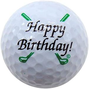 Westmon Works Happy Birthday Golf Ball Birthday Novelty Golfer Present for Dad or Golfing Fan One Standard Size Unit