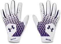 Under Armour Men's Clean Up Baseball Gloves, (104) White/Purple/Purple, Large