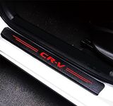 4Pcs Car Door Threshold Protection Sticker, Door Sill Plate Protectors Reflective 4D Carbon Fiber Sticker Decorative Door Entry Guard Door Sill Scuff Plate Film Compatible with Honda CRV