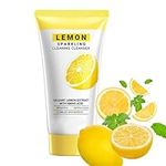 Lemon Face Cleanser,Vitamin C facial wash for Large Pore,Hydratig Cleanser-150g,Lemon Face Cleanser Women,Shrink Pore & Oil-Control,Dense Foam & Gentle Cleaning,Water Face Wash for Dry Skin-Sensitive