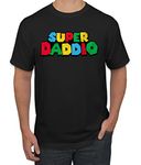 Proud Dad of an Awesome Daughter Best Father Husband Dad Gift | Mens Father's Day Graphic T-Shirt, Black-super Daddio, Large