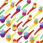 Liliful 50 Pieces Ball Blowing Toy Floating Blow Pipe Balls Stress Reliever Floating Ball Toy for Birthday Party Balance Game Favors Gift Bag Stuffers Random Color