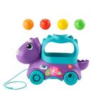 Fisher-Price Infant & Toddler Learning Toy, Dinosaur Ball Popper Pull Toy with Smart Stages UK English Version, Poppin’ Triceratops, HNR50