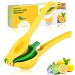 wilbest® Lemon Squeezer Manual, Heavy Duty, 2-In-1 Premium Quality Metal Lemon Orange Lime Citrus Hand Press Juicer, Safe Faster and Effective Fruits Juicing, Robust Design, Easy to Clean